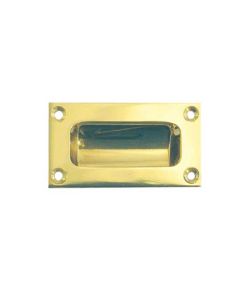 Frelan JV428 Flush pulls polished Brass 102mm JV428BPB