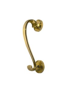 Frelan Sloane Door Knocker on Round Rose 196mm JV4PB Polished Brass