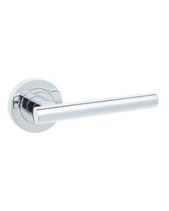 Frelan Petra Door Handle on Rose Polished Chrome 50mm JV508PC
