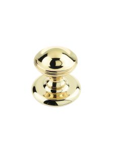 Frelan Belgravia Centre Door Knob 66mm JV59PB Polished Brass