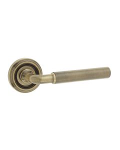 Frelan Elise Door Handle on Rose Antique Brass 53mm JV650AB