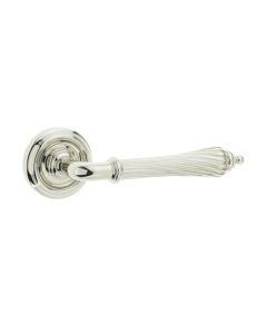 Frelan Giselle Door Handle on Rose Polished Nickel 53mm JV652PN