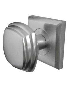 Frelan Piazza Mortice Door Knob Satin Chrome on Square Rose 57mm JV74SC
