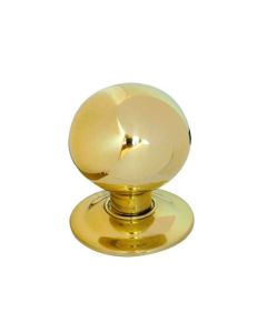 Frelan Bromley Centre Door Knob 75mm JV830PB Polished Brass