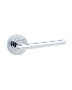 Frelan Rosetta Door Handle on Rose Polished Chrome 50mm JV843PC