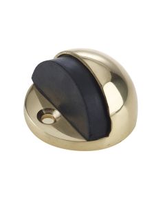 Frelan JV86 Oval shielded door stop 46mm JV86PB Polished Brass
