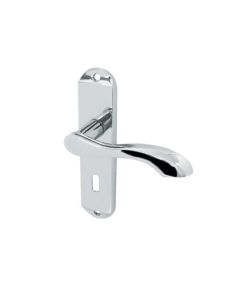 Frelan Broadway Suite Door Handle on Lockplate Polished Chrome 174mm JV920PC
