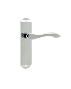 Frelan Broadway Suite Door Handle on Latchplate Polished Chrome 174mm JV921PC