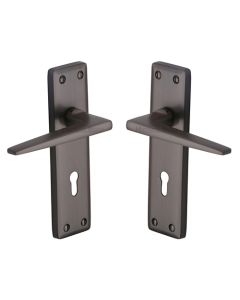 Heritage Brass KEN6800-MB Door Handle Lever Lock Kendal Design Matt Bronze finish