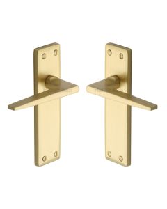 Heritage Brass KEN6810-SB Door Handle Lever Latch Kendal Design Satin Brass finish