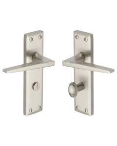 Heritage Brass KEN6830-SN Door Handle for Bathroom Kendal Design Satin Nickel finish
