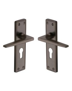 Heritage Brass KEN6848-MB Door Handle for Euro Profile Plate Kendal Design Matt Bronze finish