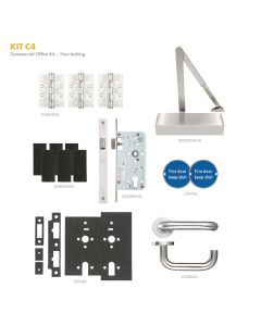 Zoo Hardware Fire Door Pack - FDP-C4 - Office - Non Locking - Commercial Version