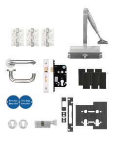 Zoo Hardware Fire Door Pack - FDP-A3-60 - Office Kit Locking - Architectural Version