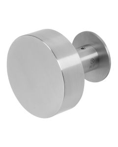 BLU KM150 Round Door Knob, Universal fix, 316 Satin Stainless Steel. KM150-UF-SSS