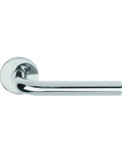 FORMANI BASICS LB3-19 sprung lever handle EN1906 class 3 on rose polished stainless steel