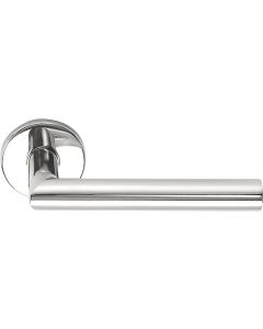 FORMANI BASICS LB2-19 sprung lever handle EN1906 class 3 on rose polished stainless steel