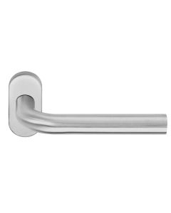 FORMANI BASICS LB3-19 B32G double sprung lever handle on oval rose PVD satin stainless steel