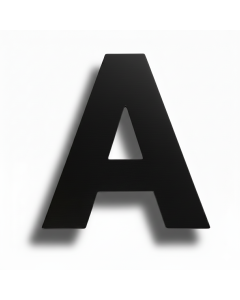 Letter A Face Fix 80mm x 67mm x5mm Matt Black Eurospec LET10100AMB