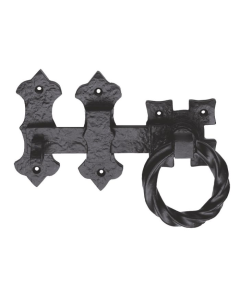 Ludlow Foundries LF5547 6 Ring Handle Gate Latch Black Antique