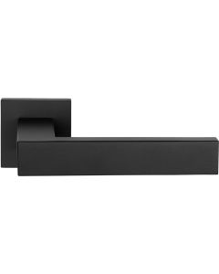 FORMANI SQUARE LSQ4-G solid sprung door handle on rose satin black