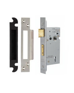 Eurospec Easi - T 3 Lever Security Sashlock 57mm Backset 76mm with Two Keys Satin Stainless Steel