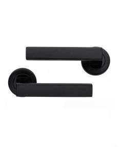 IRONZONE Oscura Lever on Round Rose - Matt Black