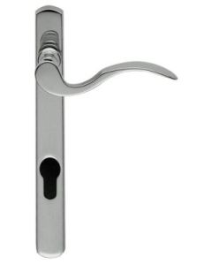 Carlisle Brass M140NP92CPLH Narrow Plate - Scroll Lever Furniture (92mm C/C) Left Hand (On1) Polished Chrome