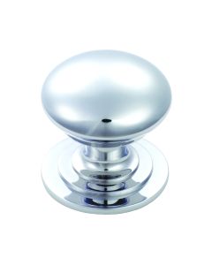 Fingertip M47ECP Ftd Victorian Knob (One Piece) 50mm Polished Chrome