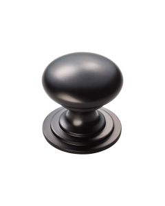 Fingertip M47AMB Ftd Victorian Knob 25mm Matt Black