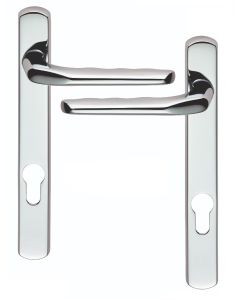 Carlisle Brass M86NP92CP Narrow Plate Straight Lever Lock Euro Profile (92mm C/C) (Co1) Polished Chrome