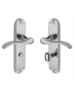 Heritage Brass MAY7630-PC Door Handle for Bathroom Maya Design Polished Chrome finish