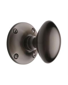 Heritage Brass MAY960-MB Mortice Knob on Rose Mayfair Design Matt Bronze finish