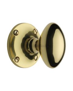 Heritage Brass MAY960-PB Mortice Knob on Rose Mayfair Design Polished Brass finish