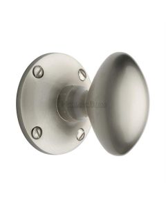 Heritage Brass MAY960-SN Mortice Knob on Rose Mayfair Design Satin Nickel finish