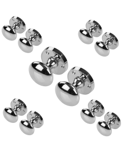 IRONZONE 5 Sets Sprung Mortice Door Knobs 58mm - Polished Chrome
