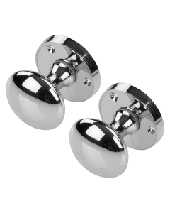 IRONZONE Mortice Sprung Door Knobs 58mm - Polished Chrome