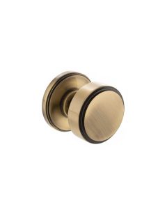 Millhouse Brass Boulton Solid Brass Stepped Mortice Knob on Concealed Fix Rose - Antique Brass MH350SMKAB