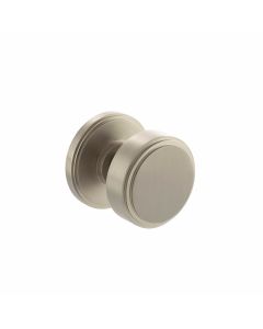 Millhouse Brass Boulton Solid Brass Stepped Mortice Knob on Concealed Fix Rose - Satin Nickel MH350SMKSN