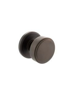 Millhouse Brass Boulton Solid Brass Stepped Mortice Knob on Concealed Fix Rose - Urban Dark Bronze MH350SMKUDB