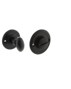 Millhouse Brass Solid Brass Oval WC Turn and Release - Matt Black MHOWCMB