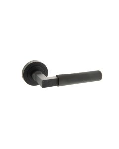 Millhouse Brass Cartwright Designer Lever on Round Rose - Matt Black MHR200MB