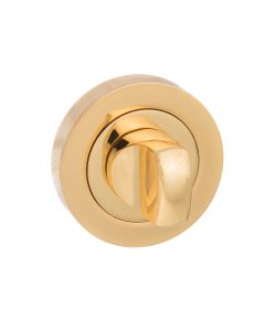 Mediterranean WC Turn and Release on Round Rose - Polished Brass