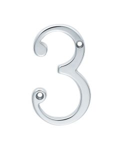 Carlisle Brass N3SC Numeral Face Fix (No.3) Satin Chrome