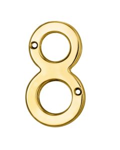 Carlisle Brass N8 Numeral Face Fix (No.8) Polished Brass