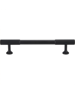 Acre & Clutton Oakridge Linear Solid Brass Cabinet Handle, 128mm Center-to-Center, 168mm Overall, Matt Black