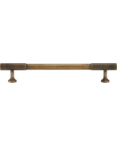 Acre & Clutton Oakridge Linear Solid Brass Cabinet Handle, 160mm Center-to-Center, 200mm Overall, Antique Brass