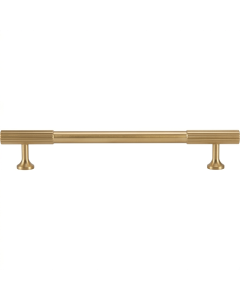 Acre & Clutton Oakridge Linear Solid Brass Cabinet Handle, 160mm Center-to-Center, 200mm Overall, Satin Brass