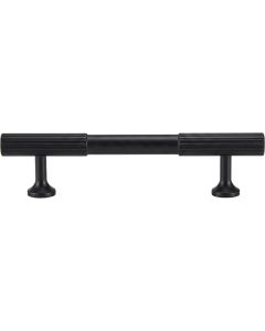 Acre & Clutton Oakridge Linear Solid Brass Cabinet Handle, 96mm Center-to-Center, 136mm Overall, Matt Black