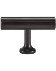 Acre & Clutton Oakridge Linear Solid Brass T Bar Cabinet Handle 50mm Matt Black